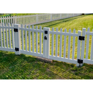 A four food high picket single gate.
