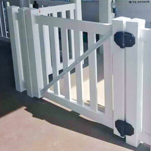 A four foot wide pool gate is shown.