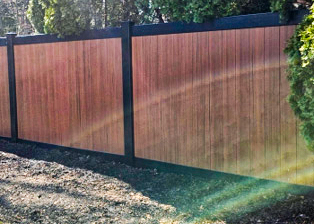 Black-Cedar-Privacy Black and cedar privacy fence.