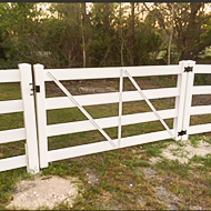 A single gate on a fence.
