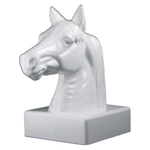 A horsehead cap for fencing.