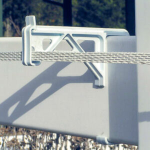 An insulator for electric fencing.