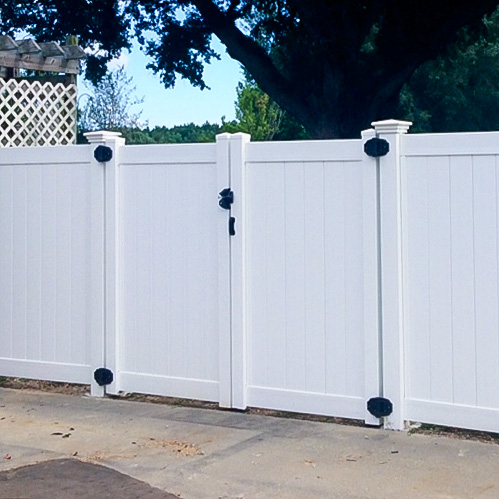 A privacy fence gate. No gaps in the gate. Solid privacy.