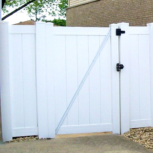 A privacy fence gate.